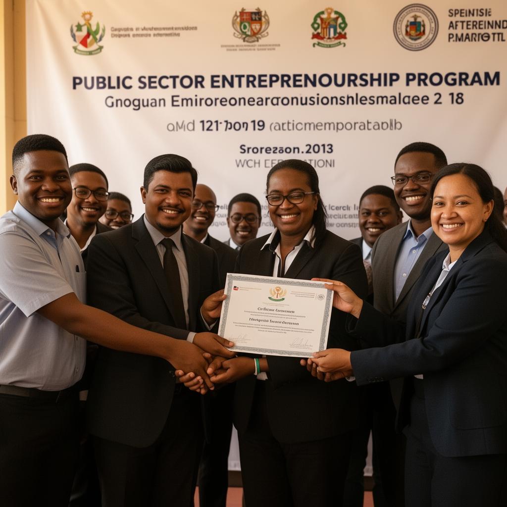 Certificate award ceremony of a public program